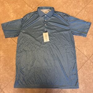 Collars And Co Men's Dress Collar Polo Shirt Blue Diamond 2X-large New NWT